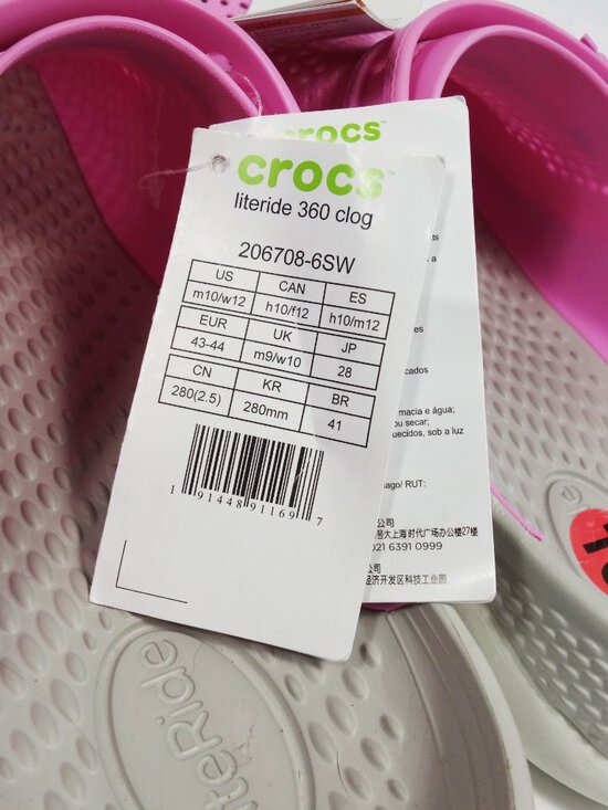 Crocs LiteRide 360 Clog Pink/Grey Men\'s 10 / Women\'s 12 NWT! main image 2